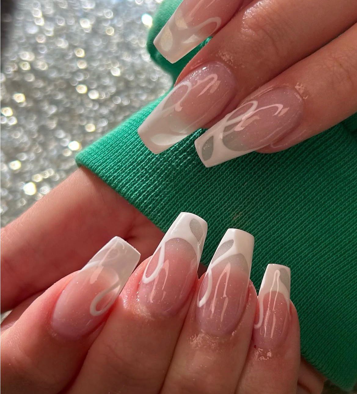 Full set with tips nail treatment